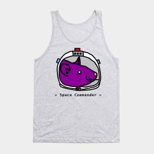 Space Astronaut Sci Fi Rat Portrait Tank Top